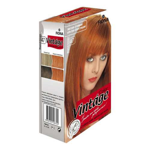 Краска для волос FIONA Vintage Color 47 Медный блондин 180 мл в Созвездие Красоты
